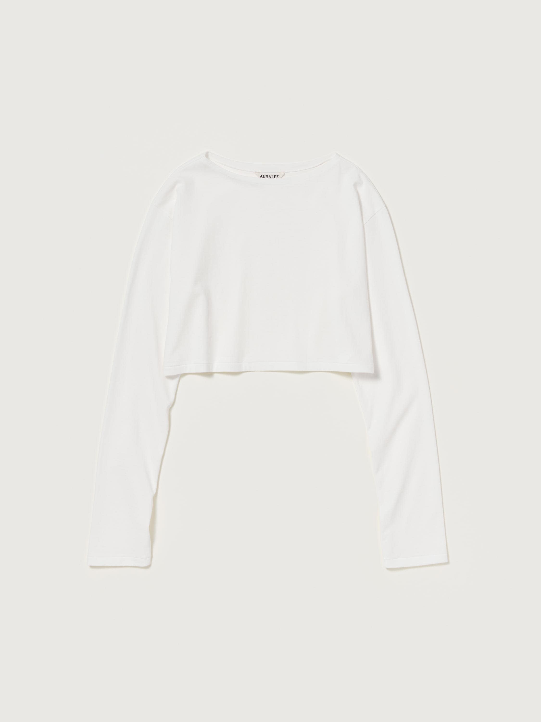 HIGH GAUGE COTTON JERSEY BOAT NECK L/S TEE