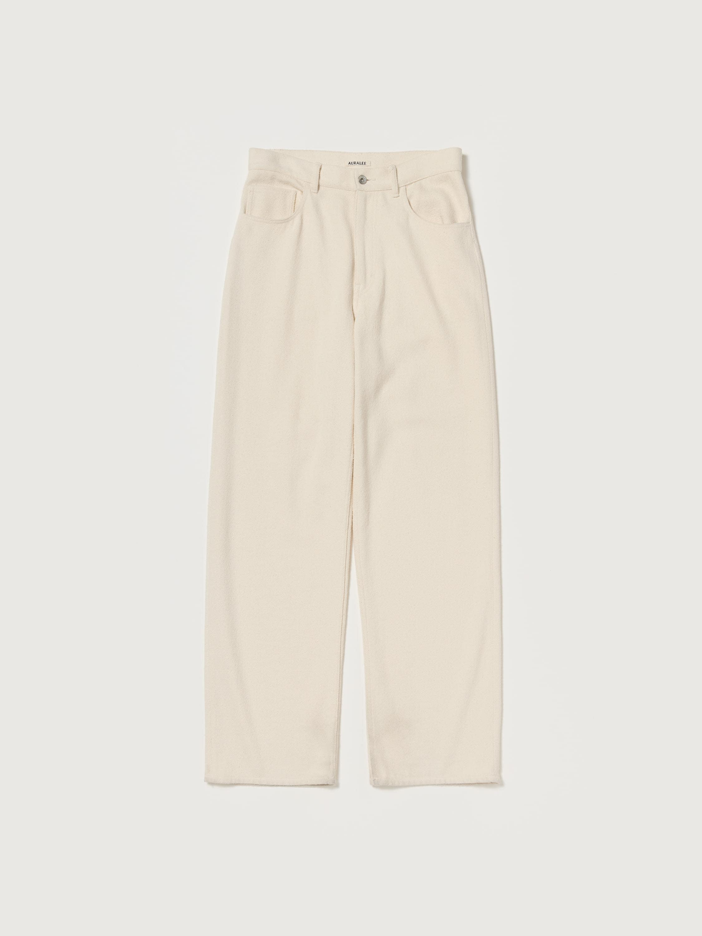 SILK NEP DENIM 5P WIDE PANTS