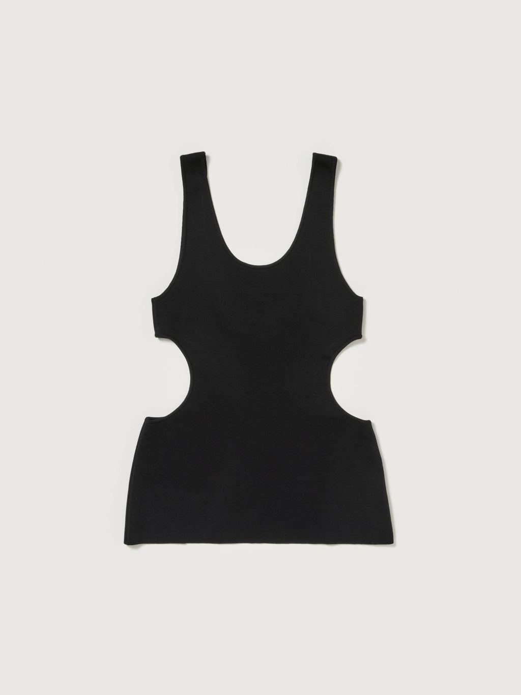 DOUBLE FACED SILK COTTON KNIT LONG TANK