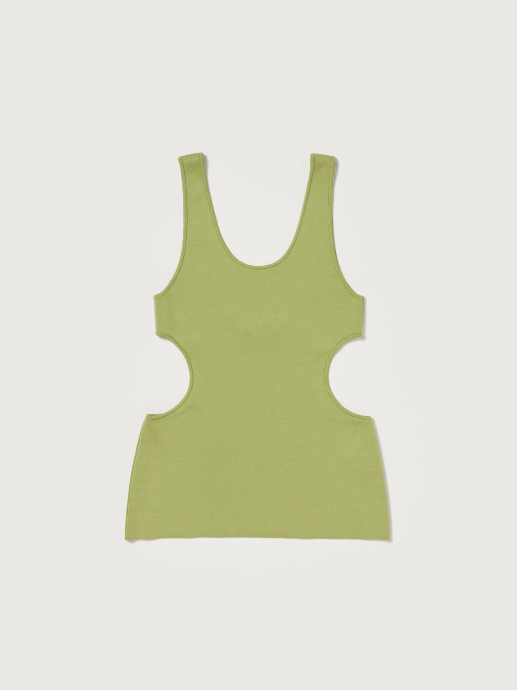 DOUBLE FACED SILK COTTON KNIT LONG TANK