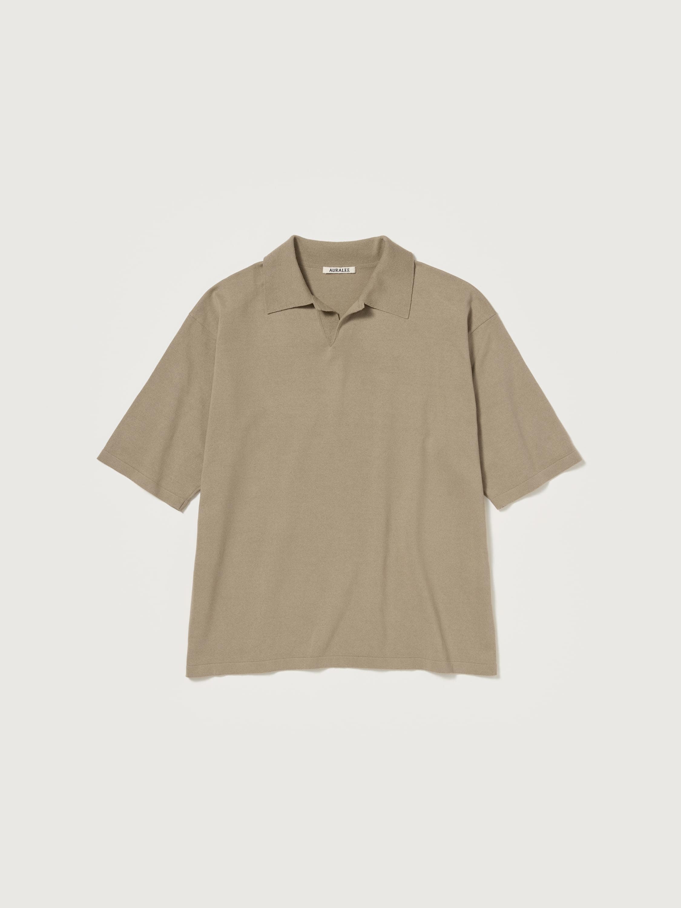 HIGH GAUGE TUSSAH SILK KNIT SKIPPER POLO