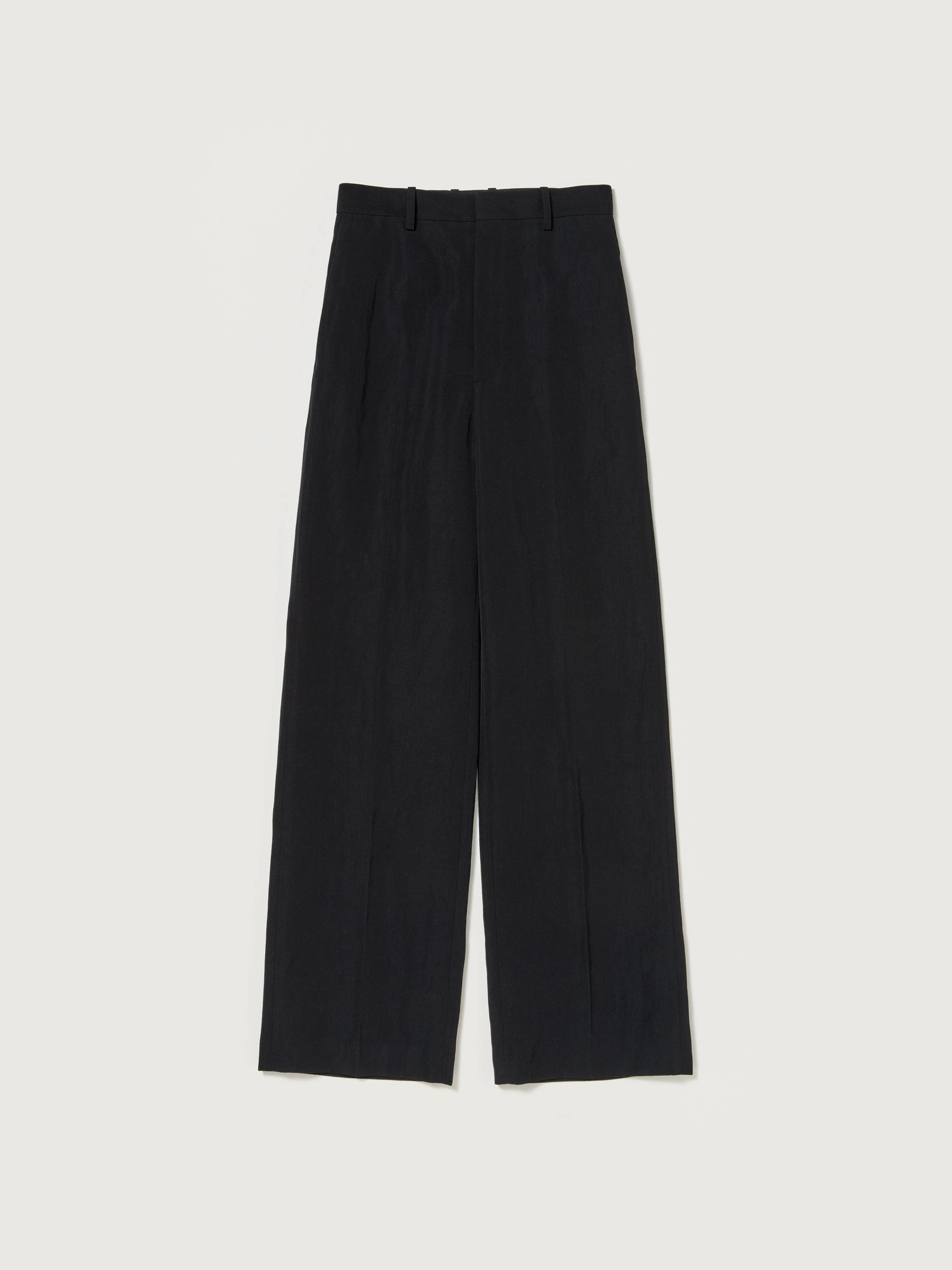 HIGH-TWIST WOOL LINEN TWILL SLACKS