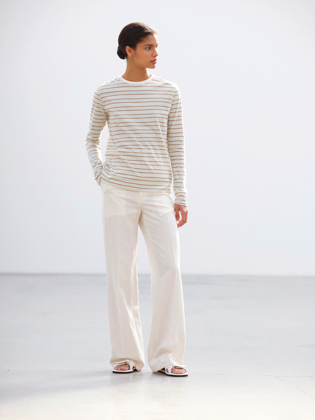 GRADIENT STRIPE JERSEY L/S TEE