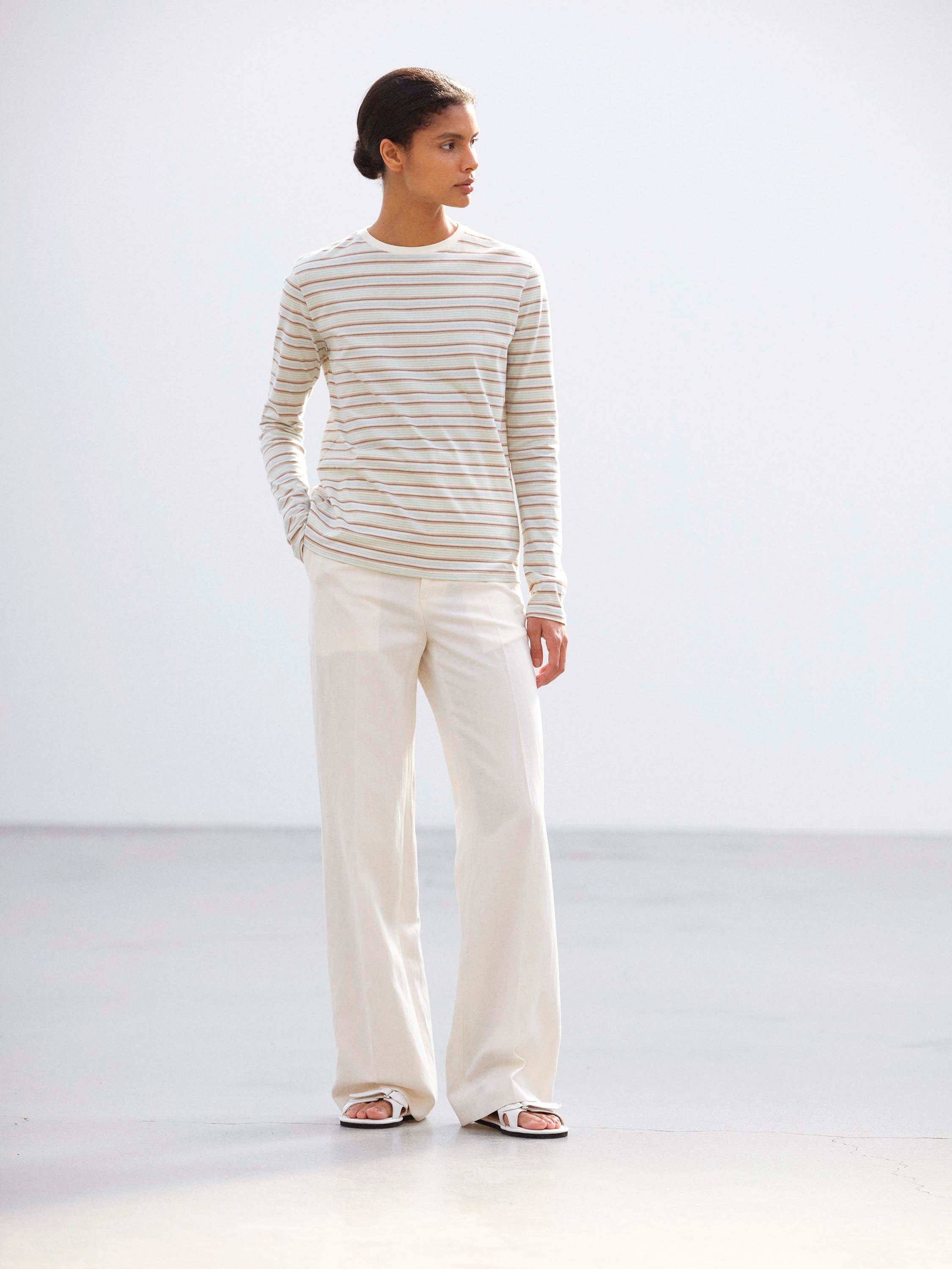 GRADIENT STRIPE JERSEY L/S TEE