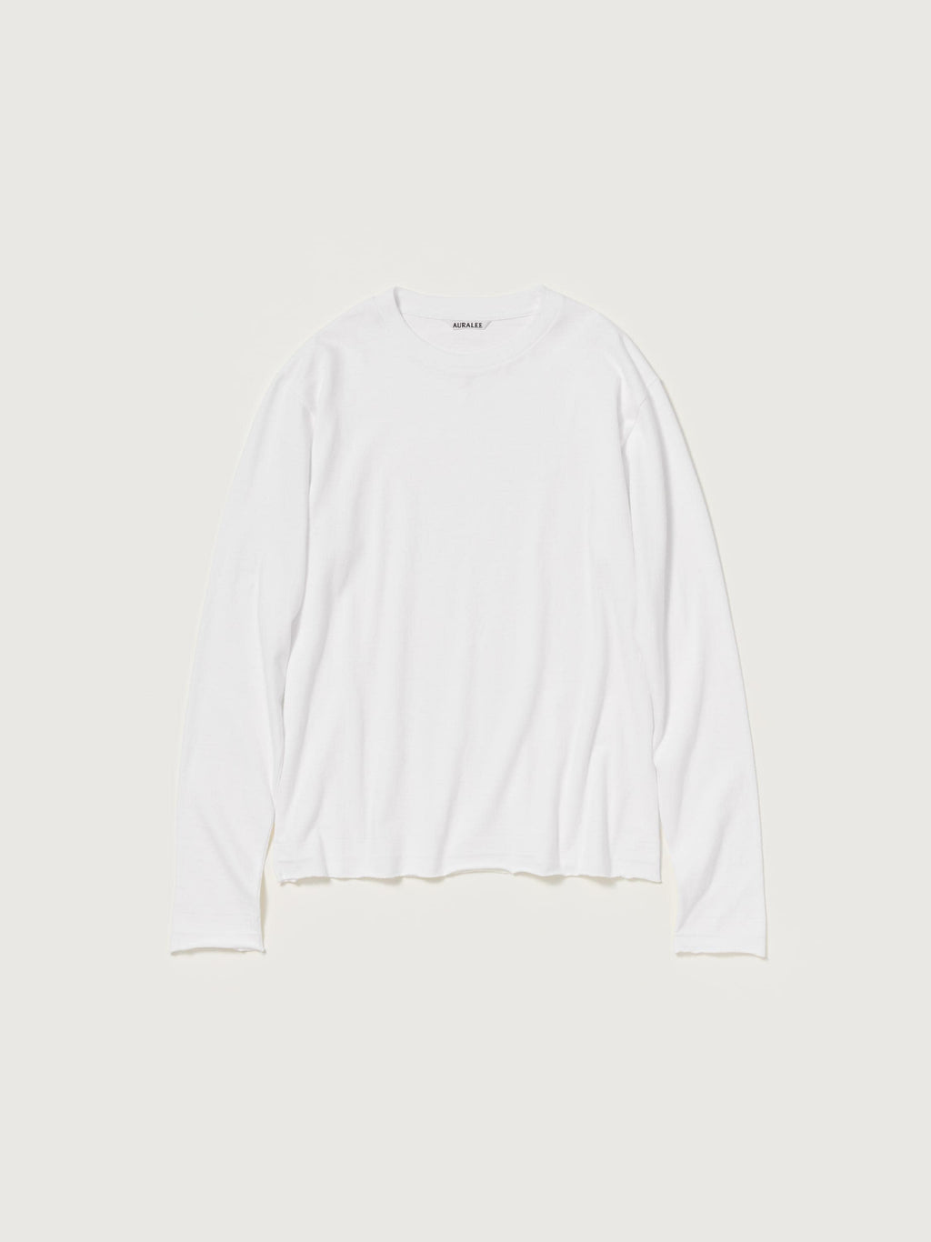 BRUSHED ORGANIC COTTON JERSEY L/S TEE