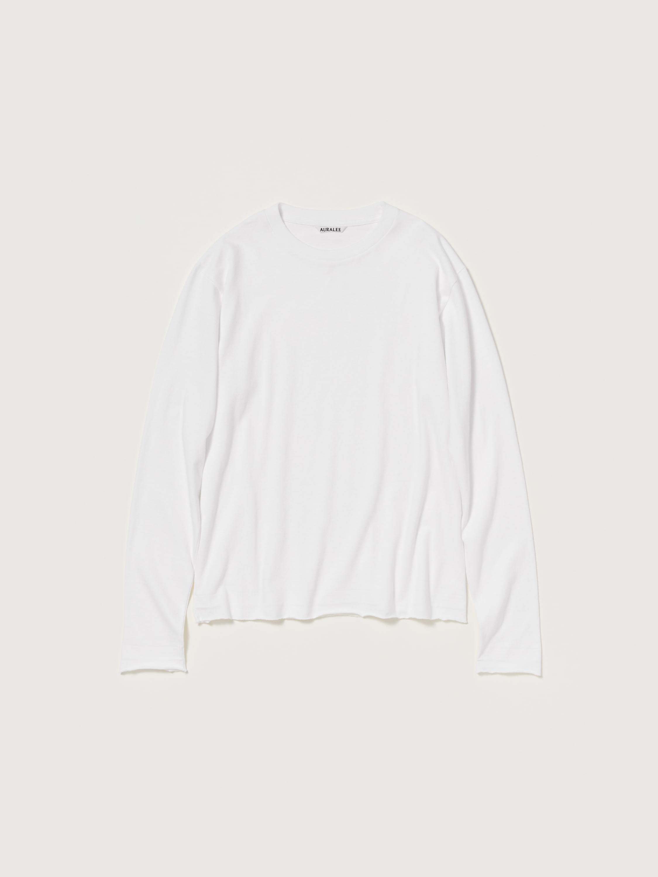 BRUSHED ORGANIC COTTON JERSEY L/S TEE