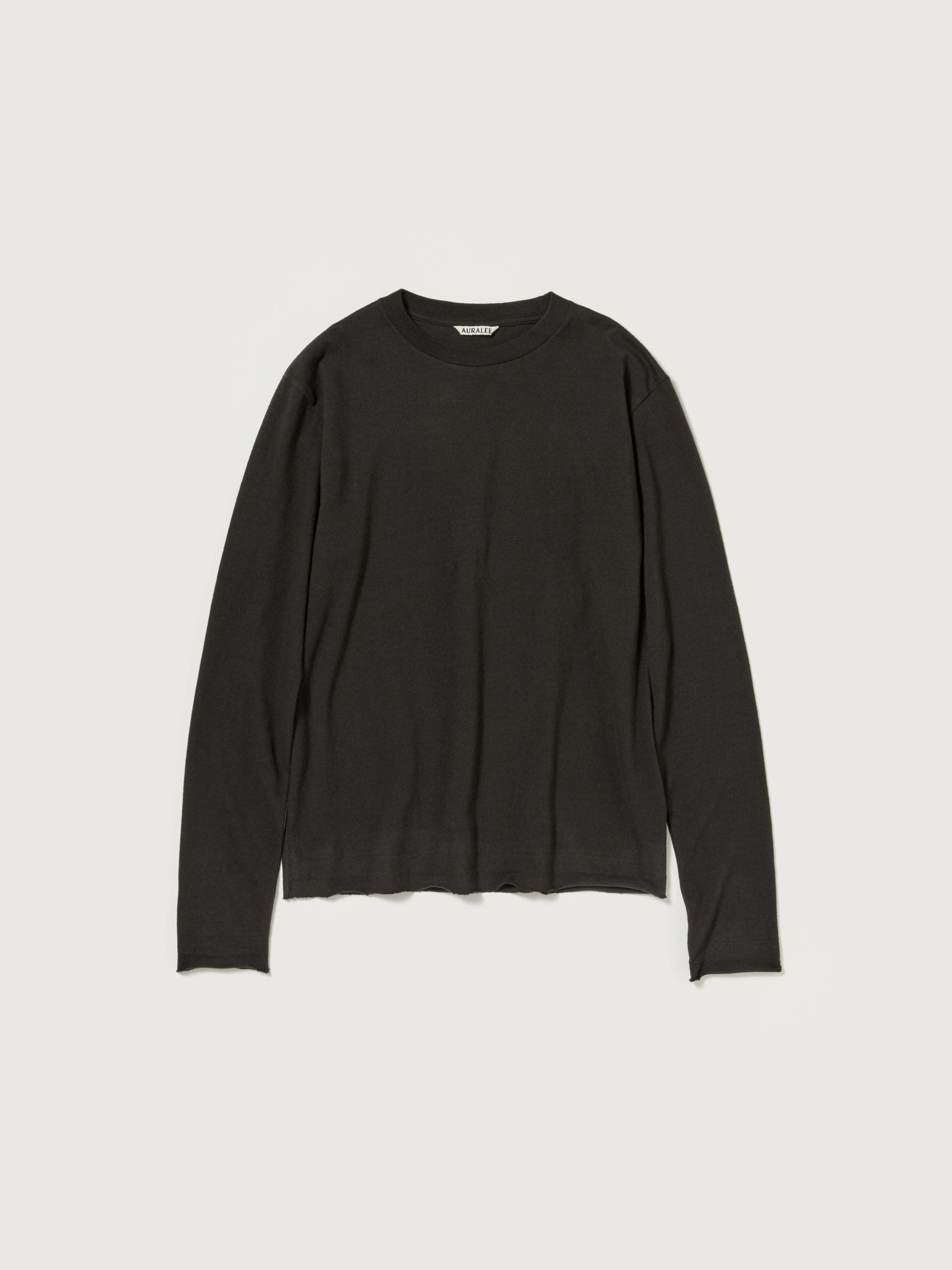 BRUSHED ORGANIC COTTON JERSEY L/S TEE