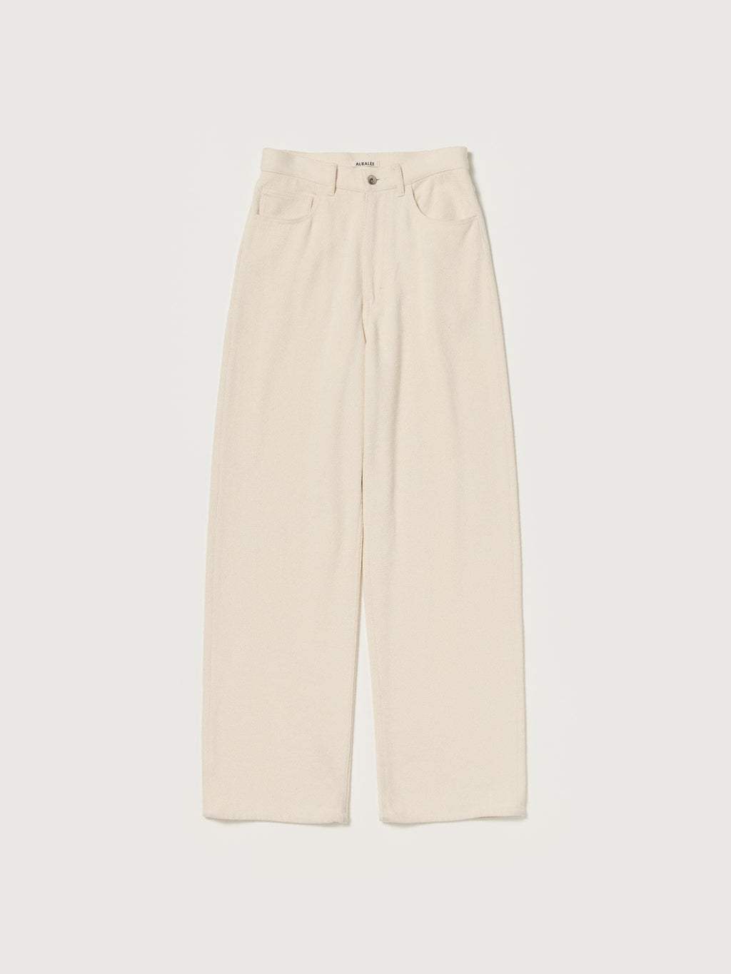 SILK NEP DENIM 5P WIDE PANTS