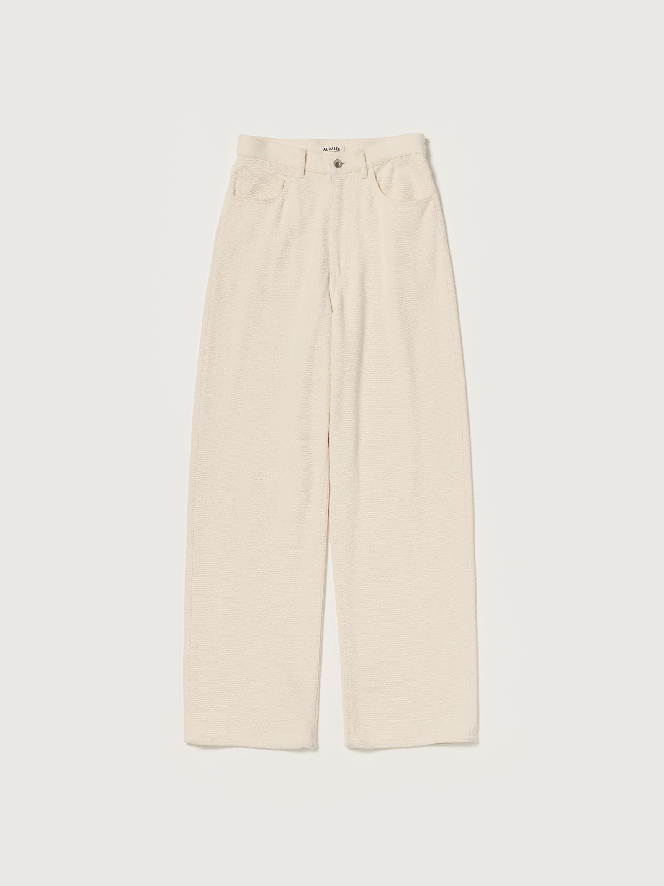 SILK NEP DENIM 5P WIDE PANTS