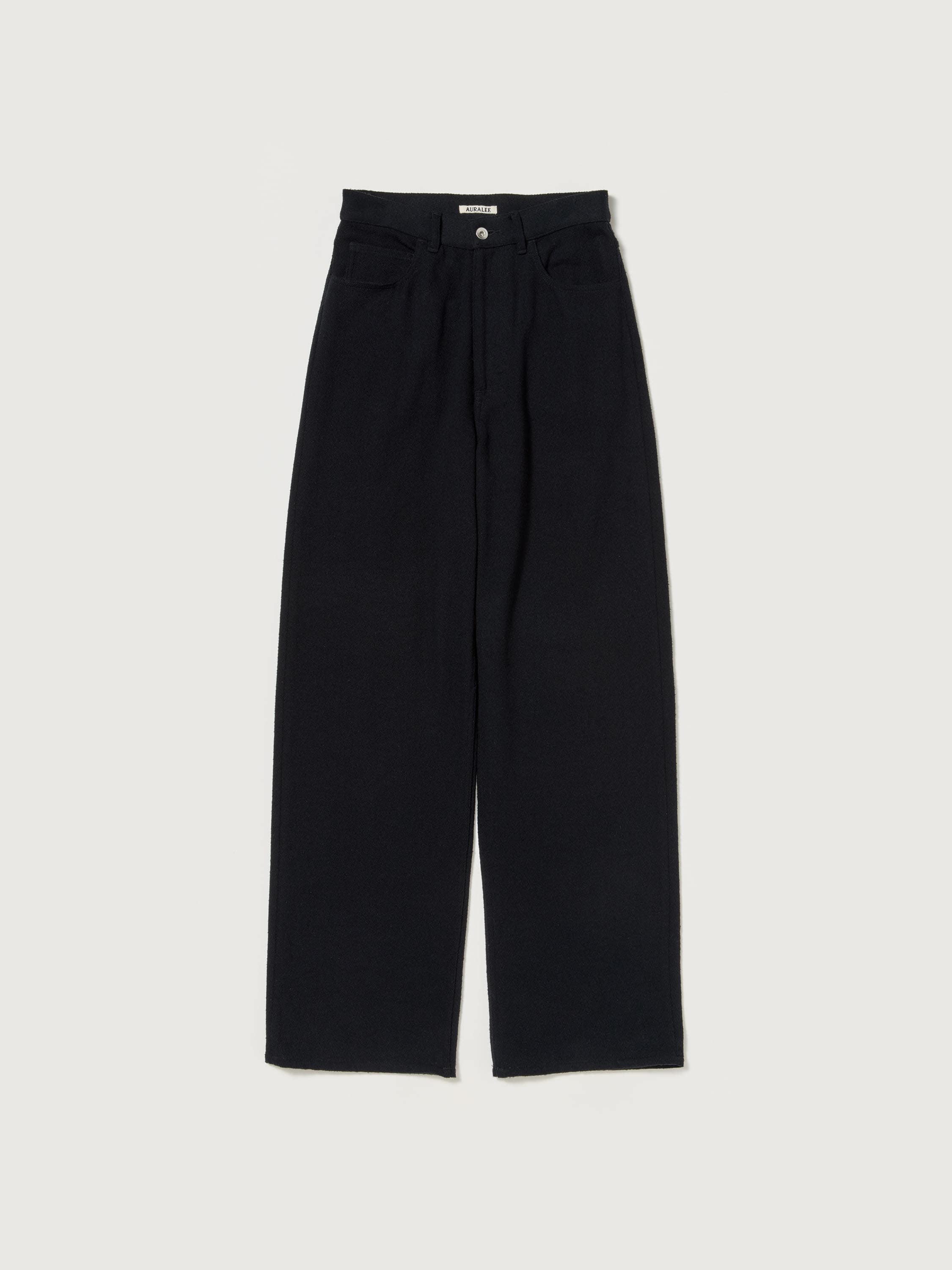 SILK NEP DENIM 5P WIDE PANTS