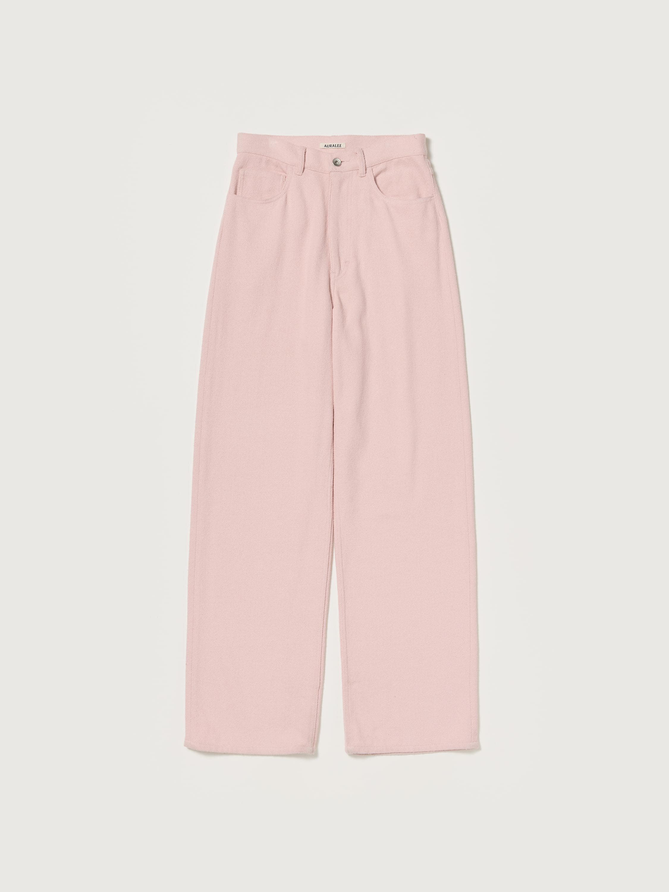 SILK NEP DENIM 5P WIDE PANTS
