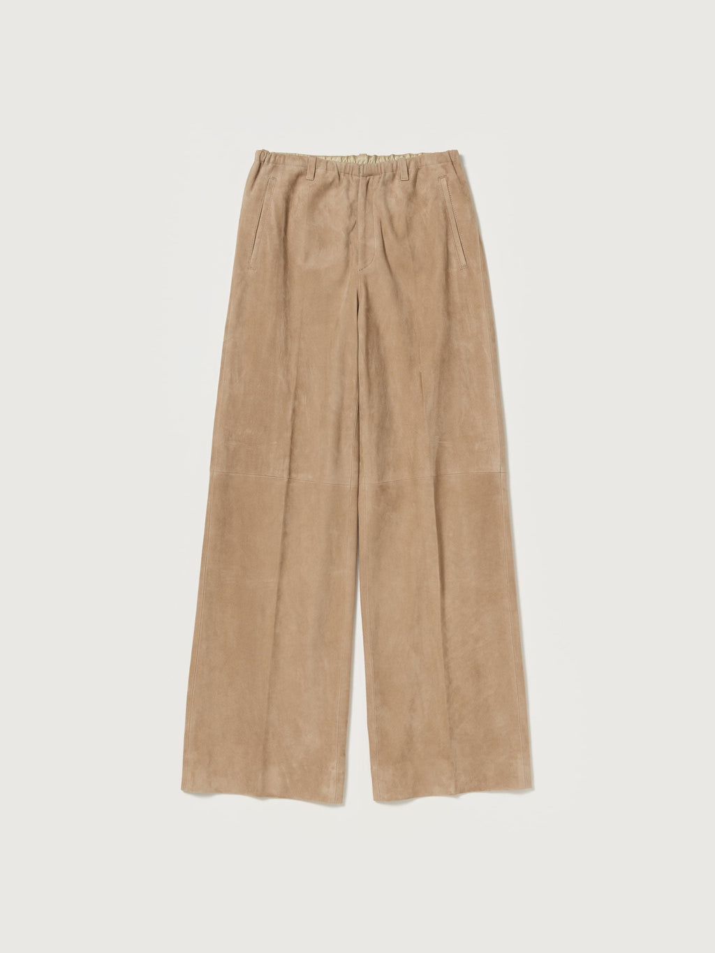 SILKY GRAIN SUEDE DRAWSTRING PANTS