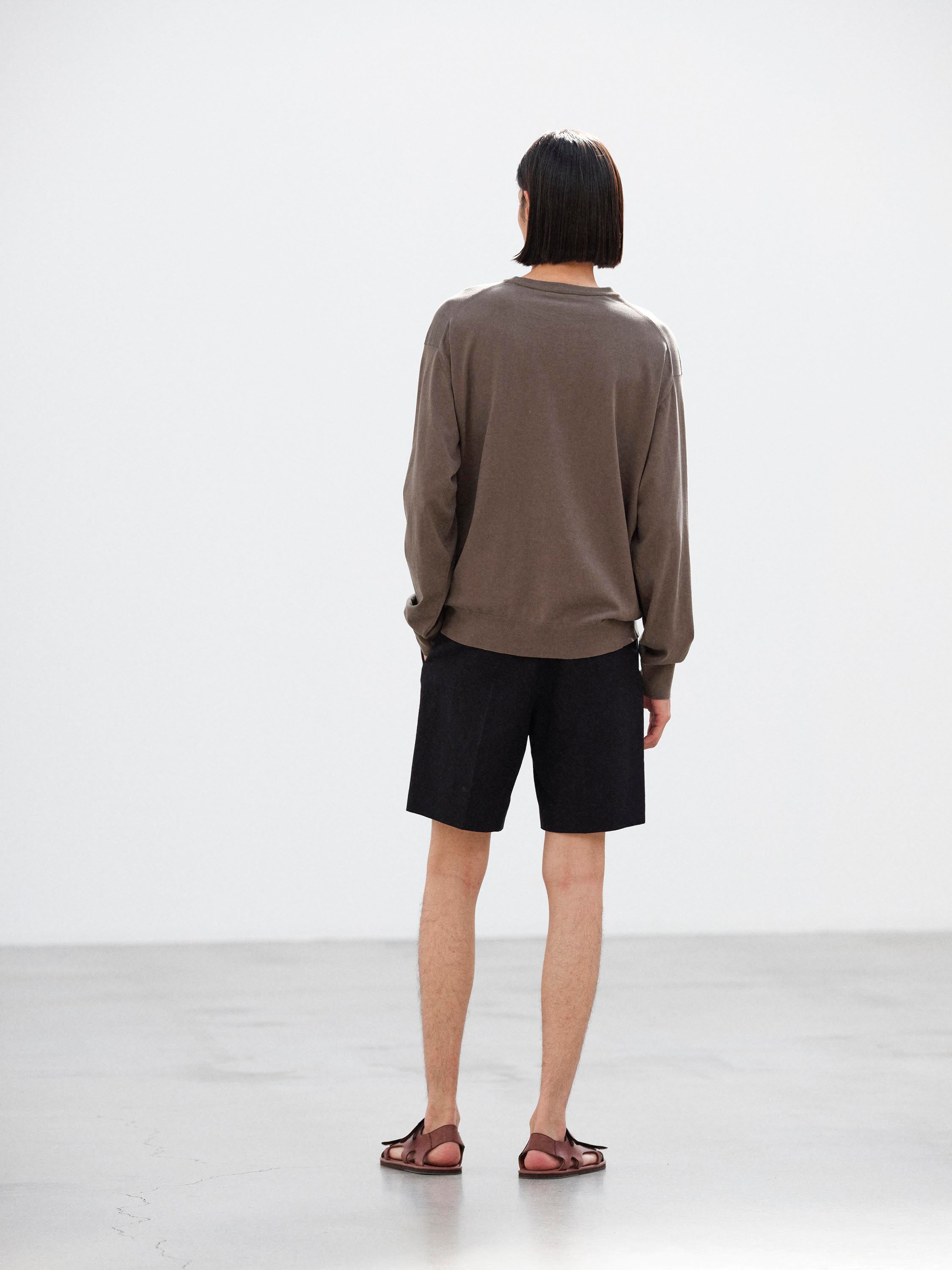 WOOL COTTON LINEN OX SHORTS