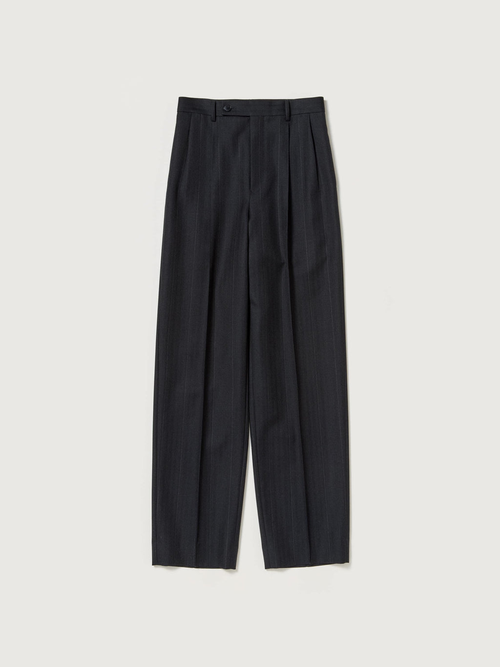 BLUEFACED WOOL TWO-TUCK SLACKS