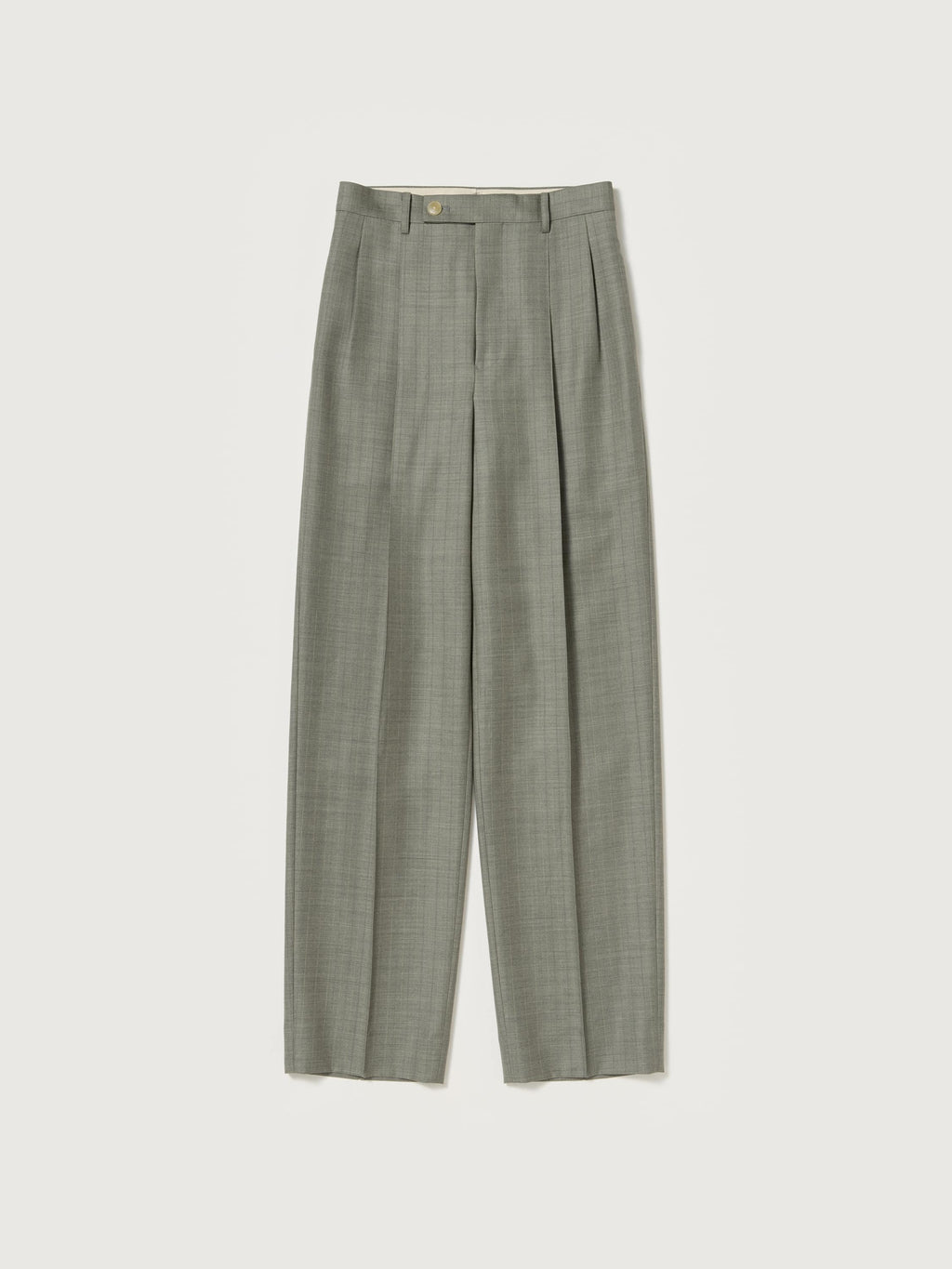 BLUEFACED WOOL TWO-TUCK SLACKS
