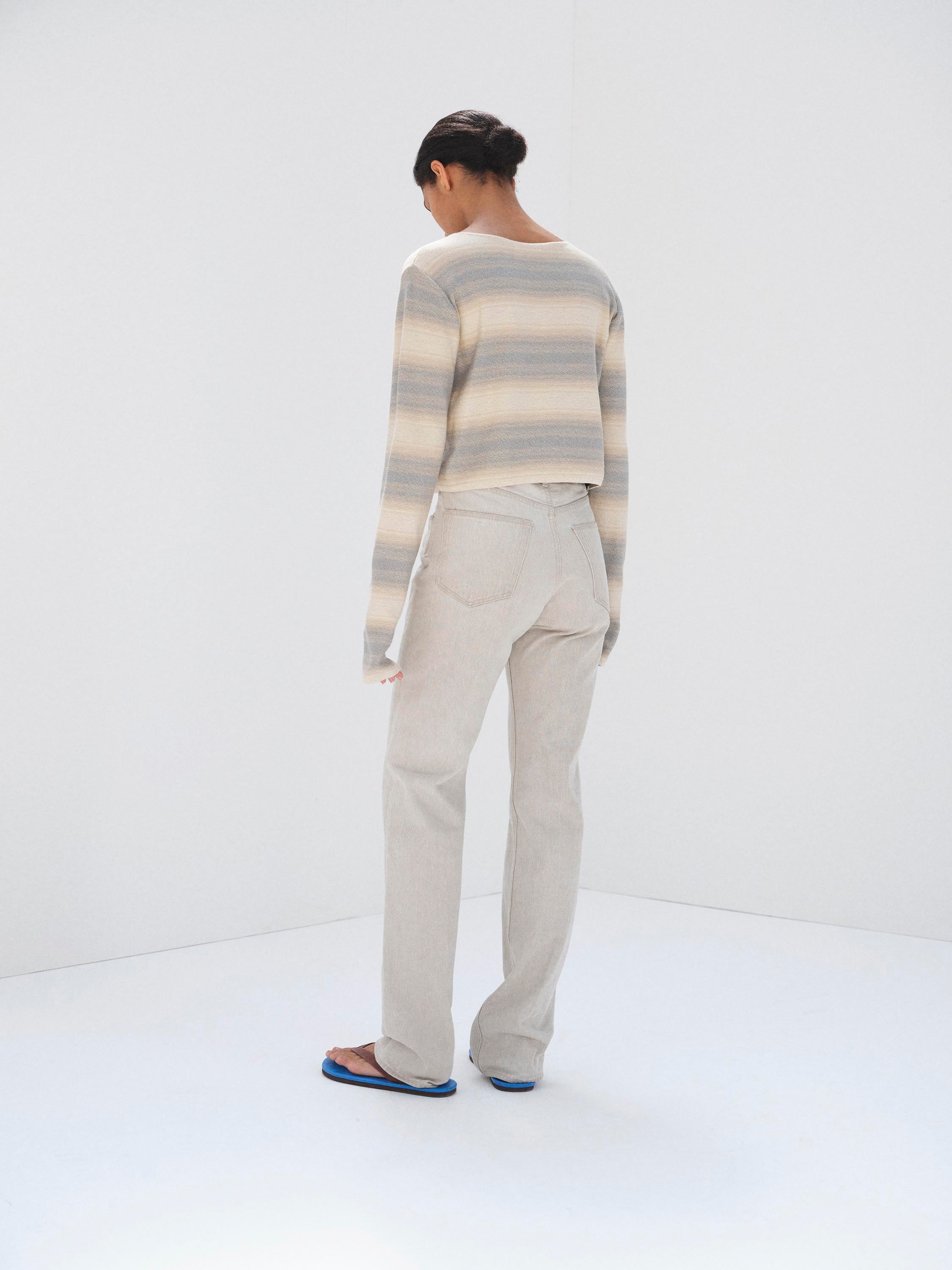 FADED HARD TWIST BROWN DENIM 5P PANTS