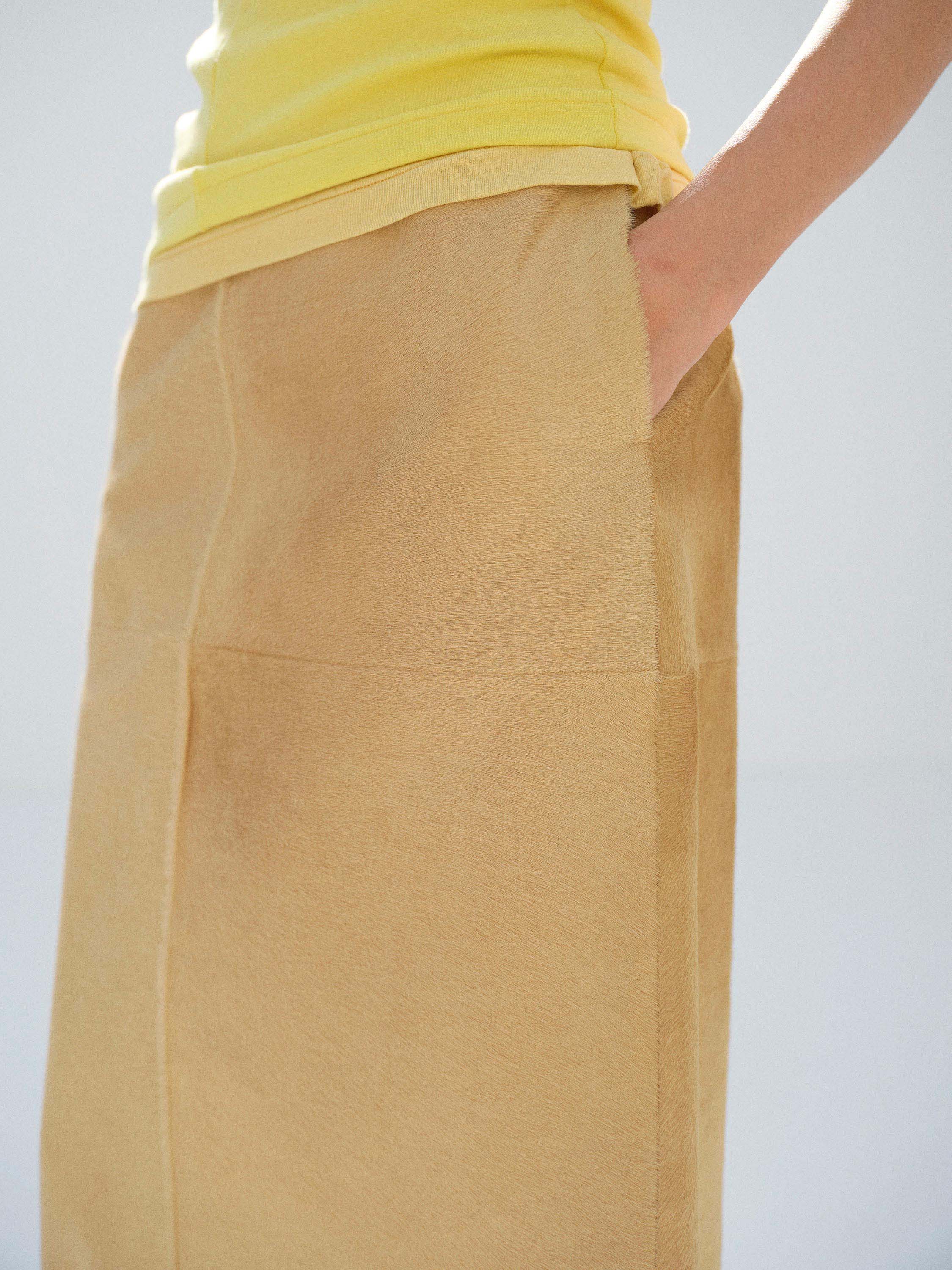 CALF HAIR SKIRT