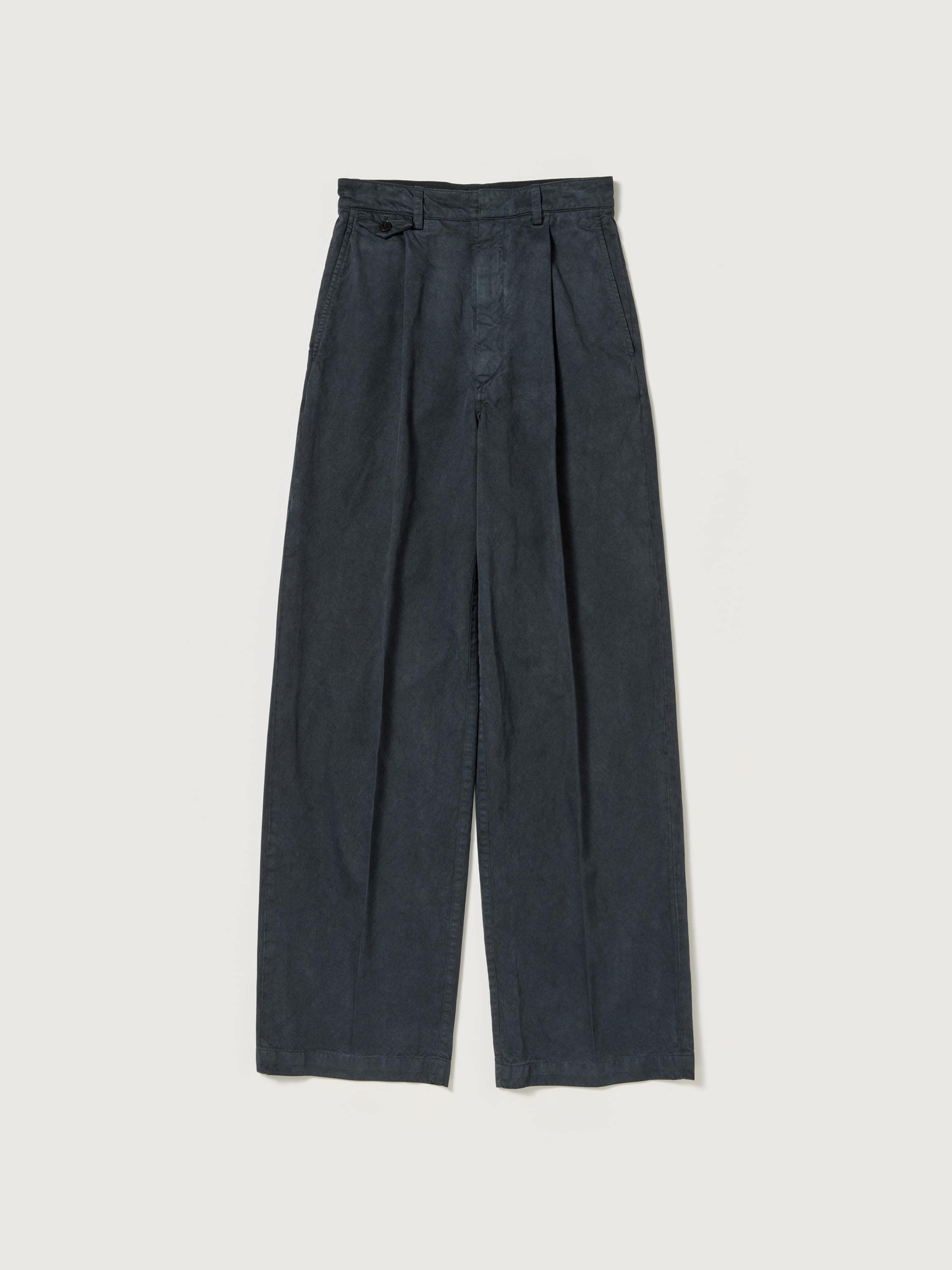 GARMENT-DYED FINX LIGHT CHINO ONE-TUCK WIDE PANTS