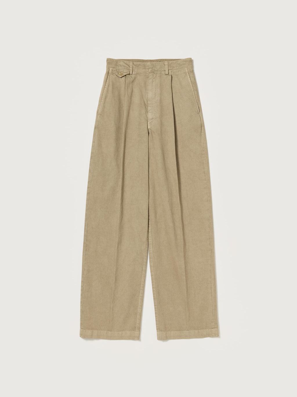 GARMENT-DYED FINX LIGHT CHINO ONE-TUCK WIDE PANTS