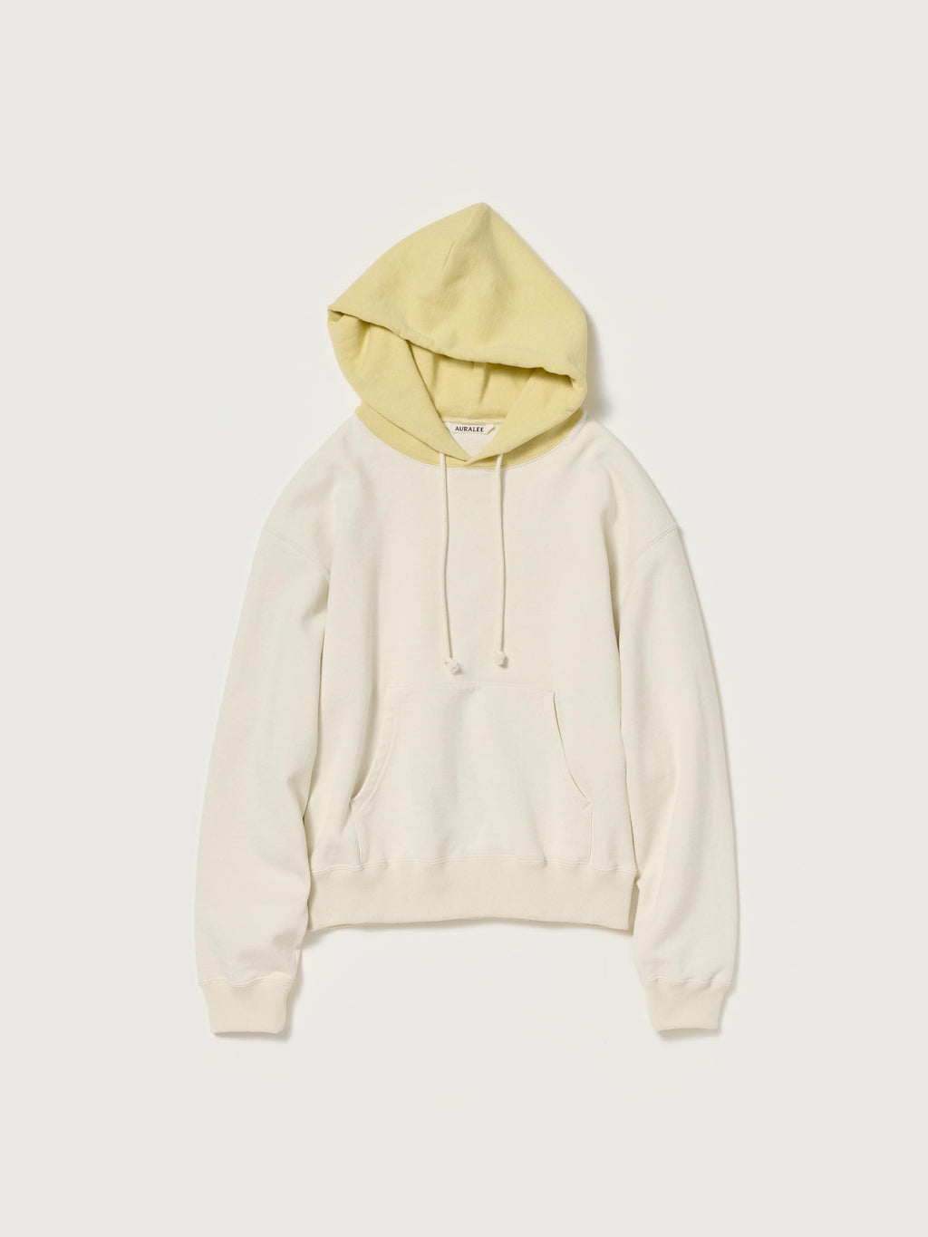 SMOOTH SOFT BD SWEAT P/O PARKA - SMOKY WHITE &times; LIGHT YELLOW