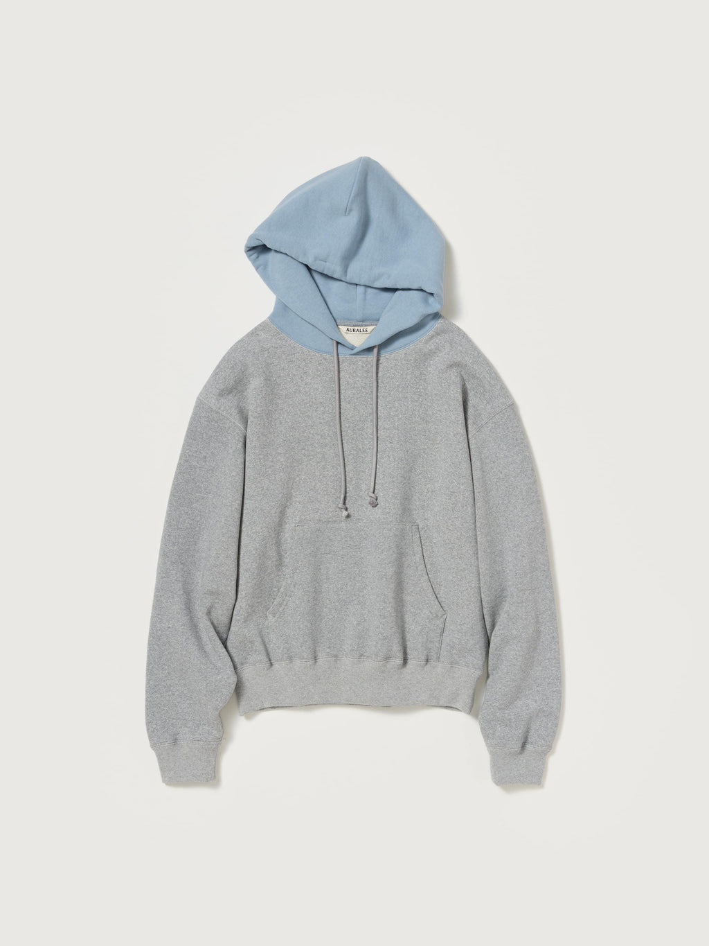SMOOTH SOFT BD SWEAT P/O PARKA - TOP GRAY &times; DUSTY BLUE