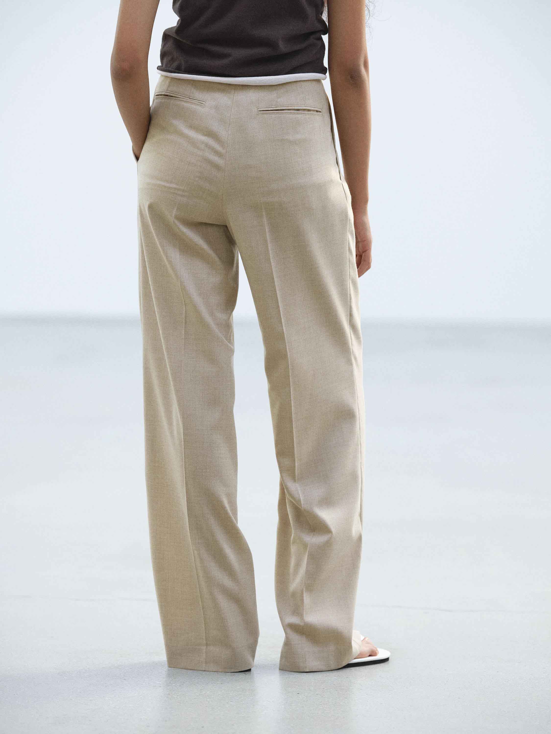 SUMMER TWIST CASHMERE PORA TWO-TUCK SLACKS