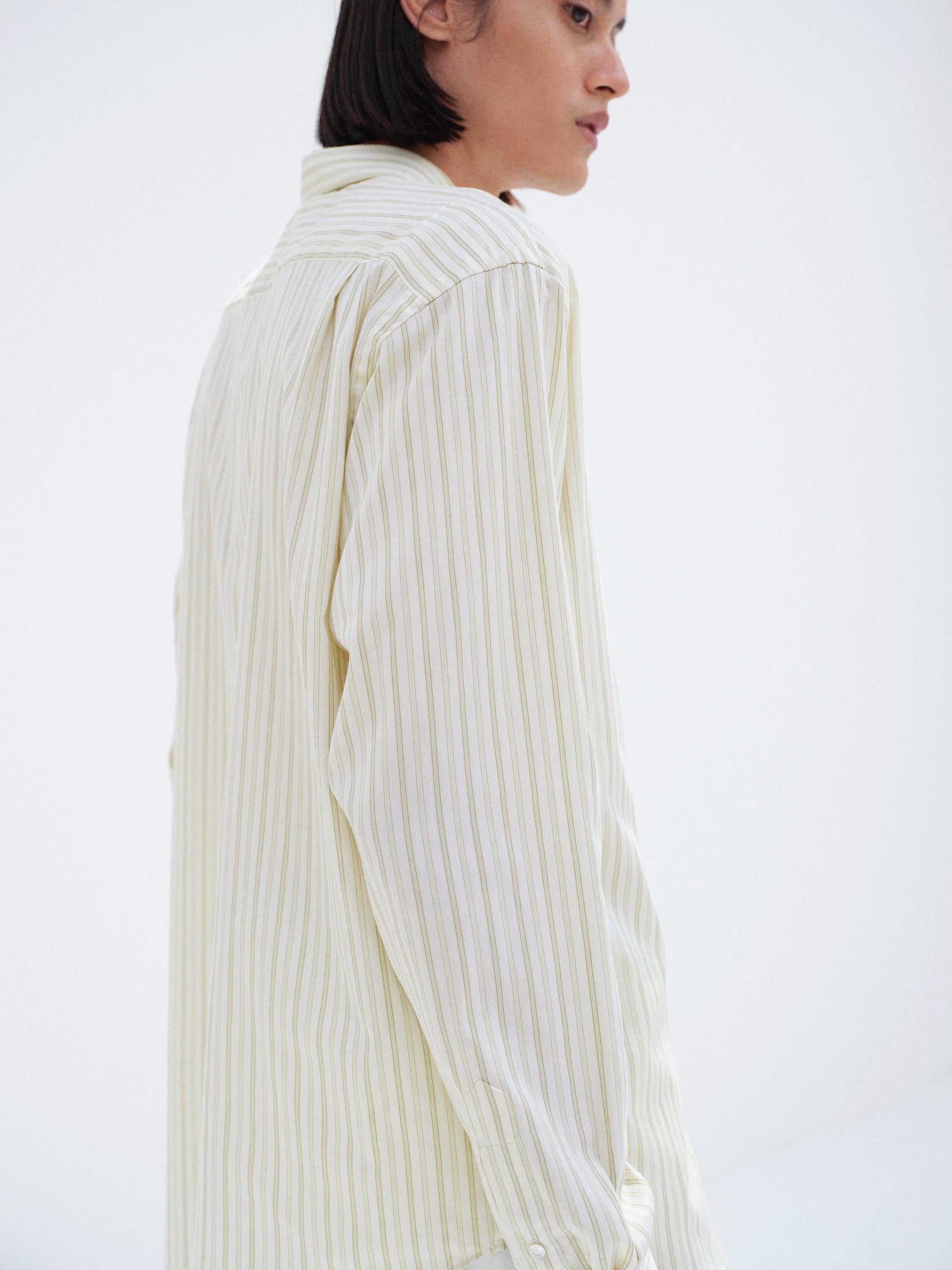 COTTON SILK STRIPE SHIRT