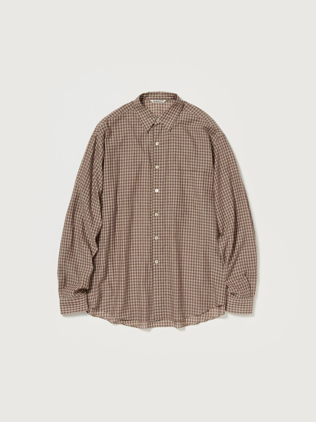 AIRY LIGHT COTTON CHECK BIG SHIRT