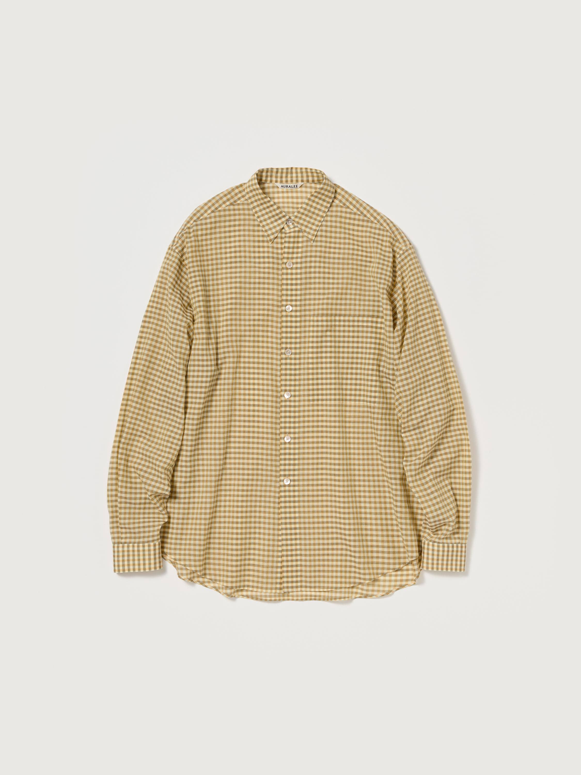 AIRY LIGHT COTTON CHECK BIG SHIRT