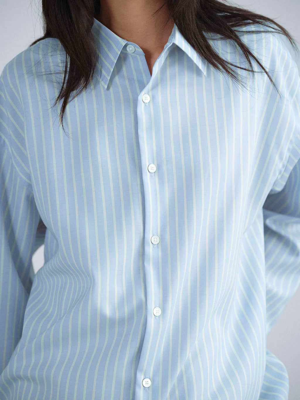 SUPER FINE WOOL STRIPE SHIRT