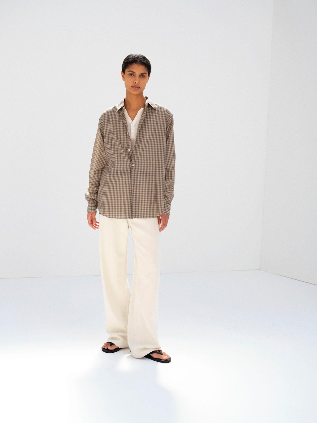 AIRY LIGHT COTTON CHECK SHIRT