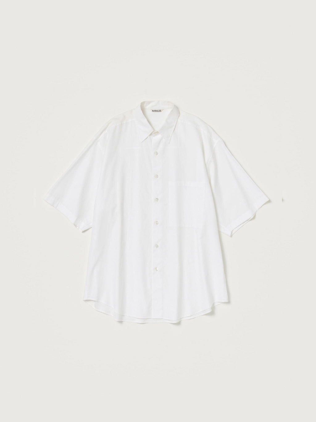 WASHED FINX TWILL BIG HALF SLEEVED SHIRT