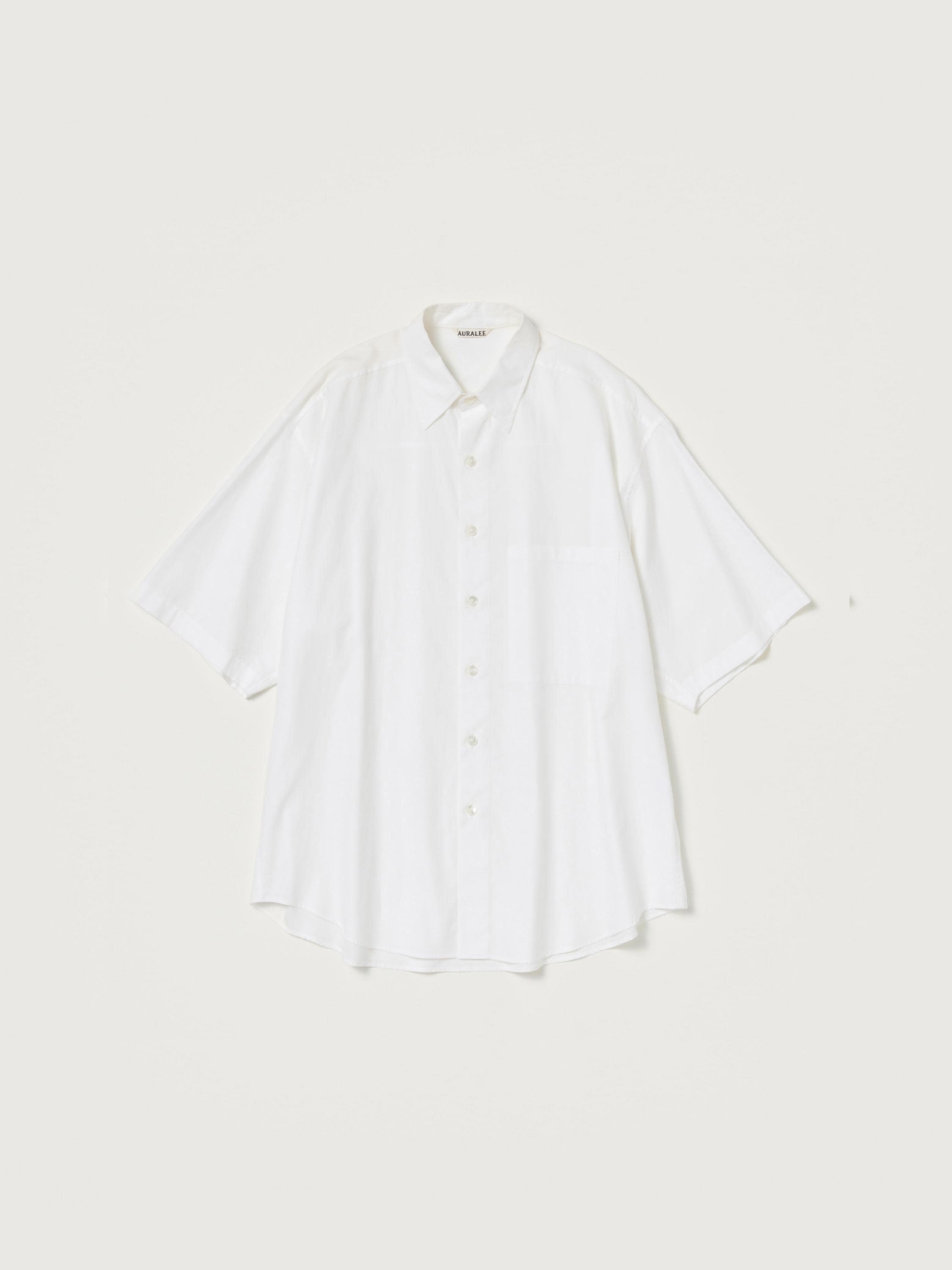 WASHED FINX TWILL BIG HALF SLEEVED SHIRT