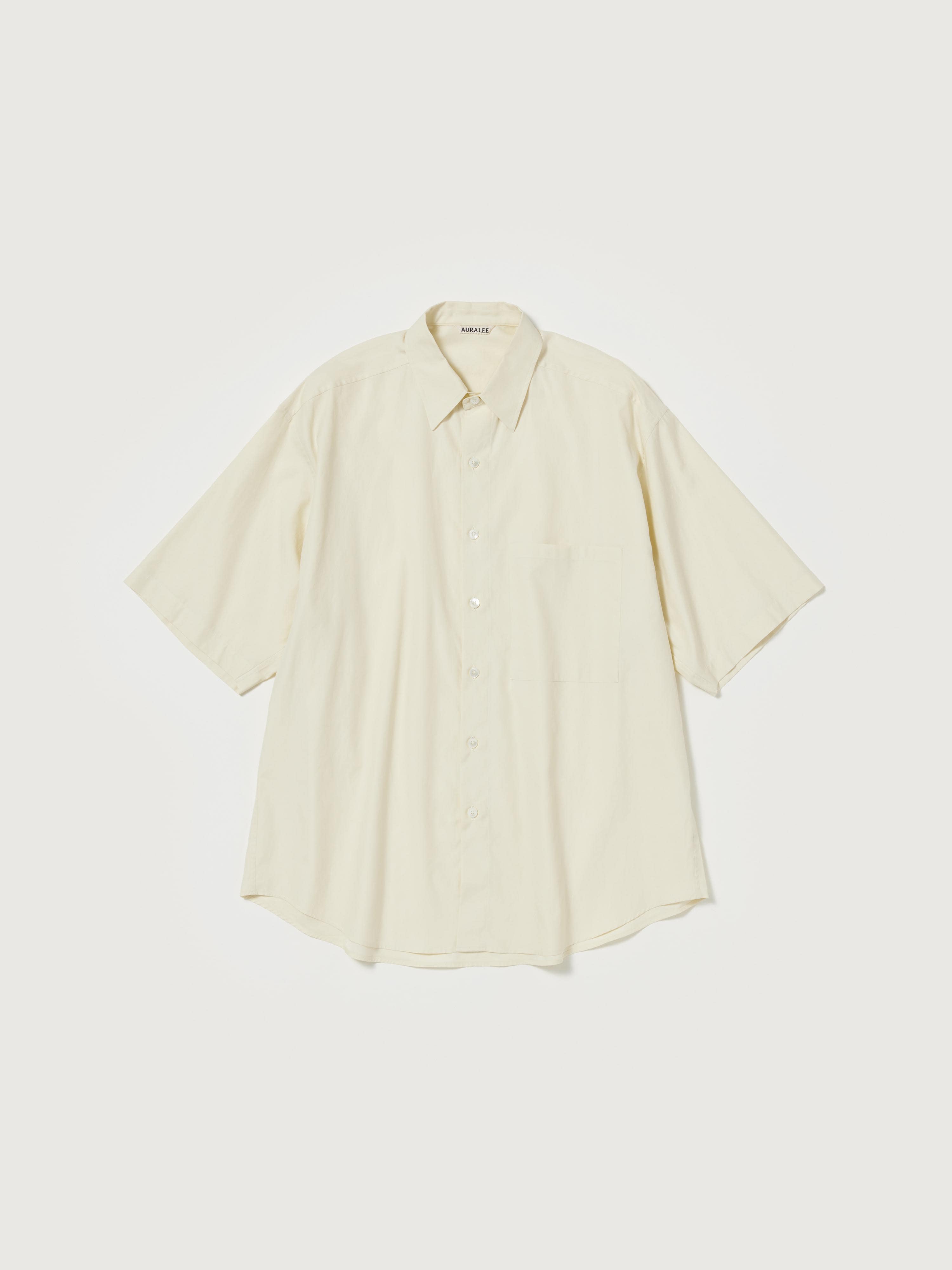 WASHED FINX TWILL BIG HALF SLEEVED SHIRT