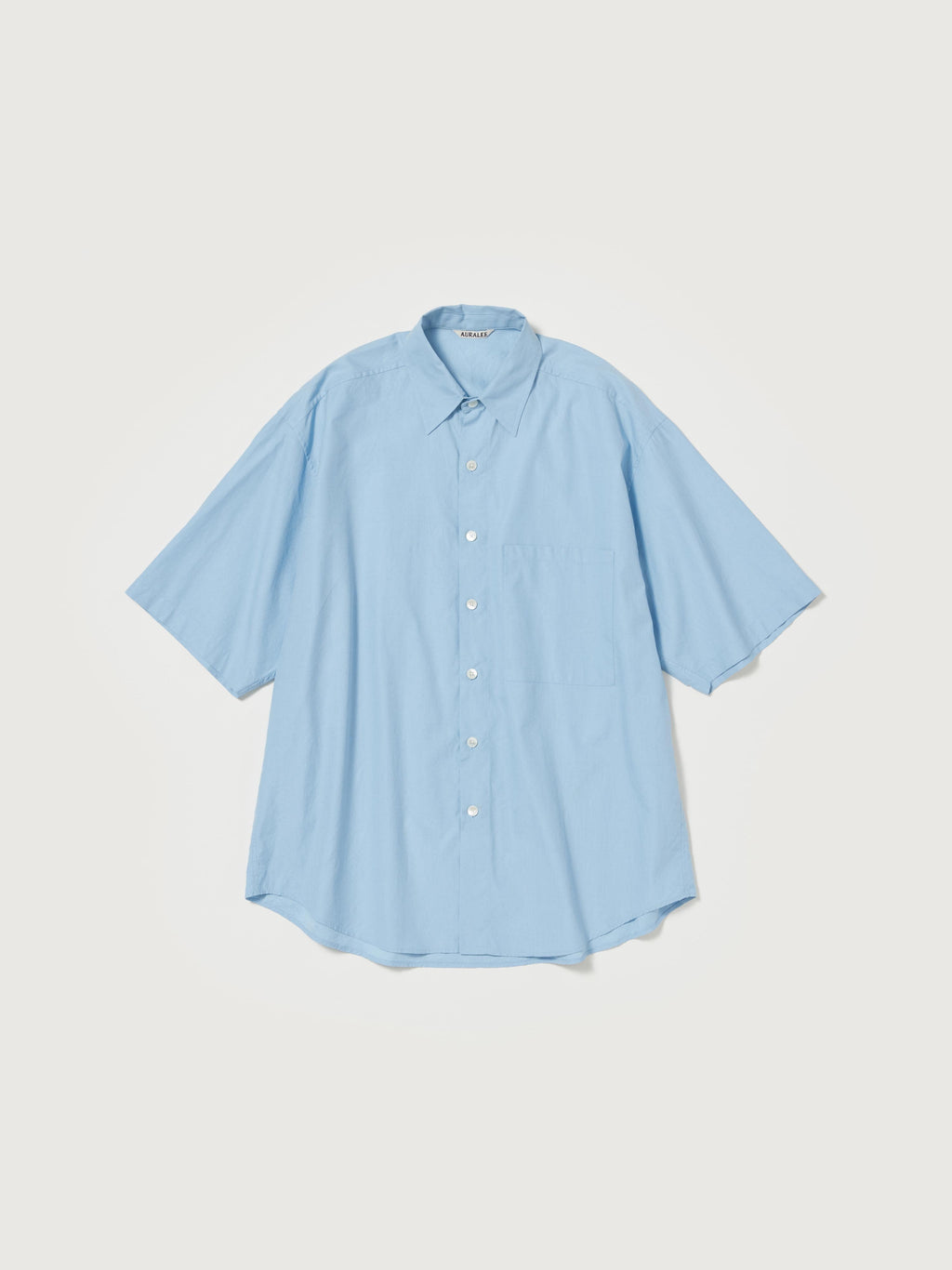 WASHED FINX TWILL BIG HALF SLEEVED SHIRT