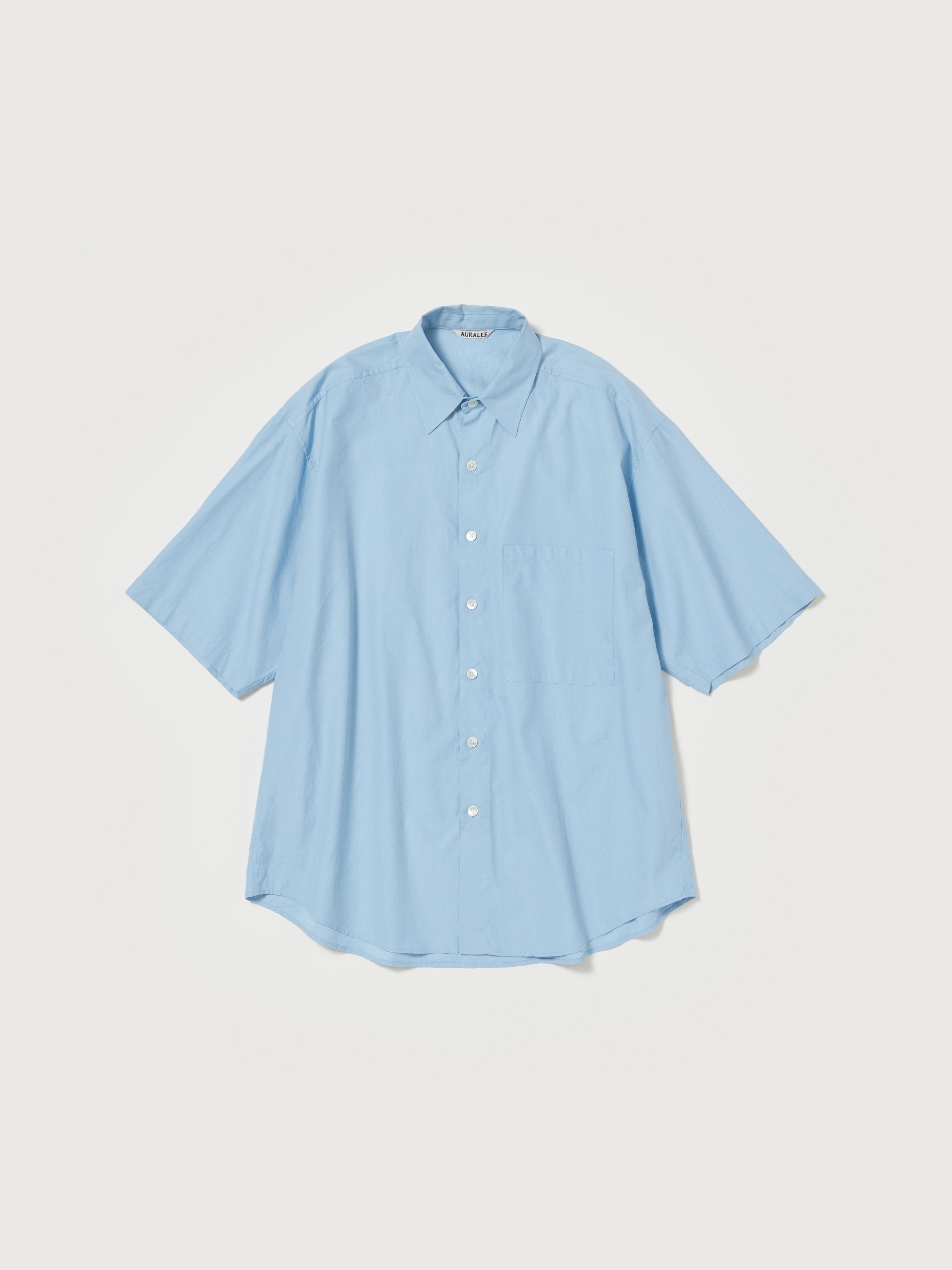WASHED FINX TWILL BIG HALF SLEEVED SHIRT