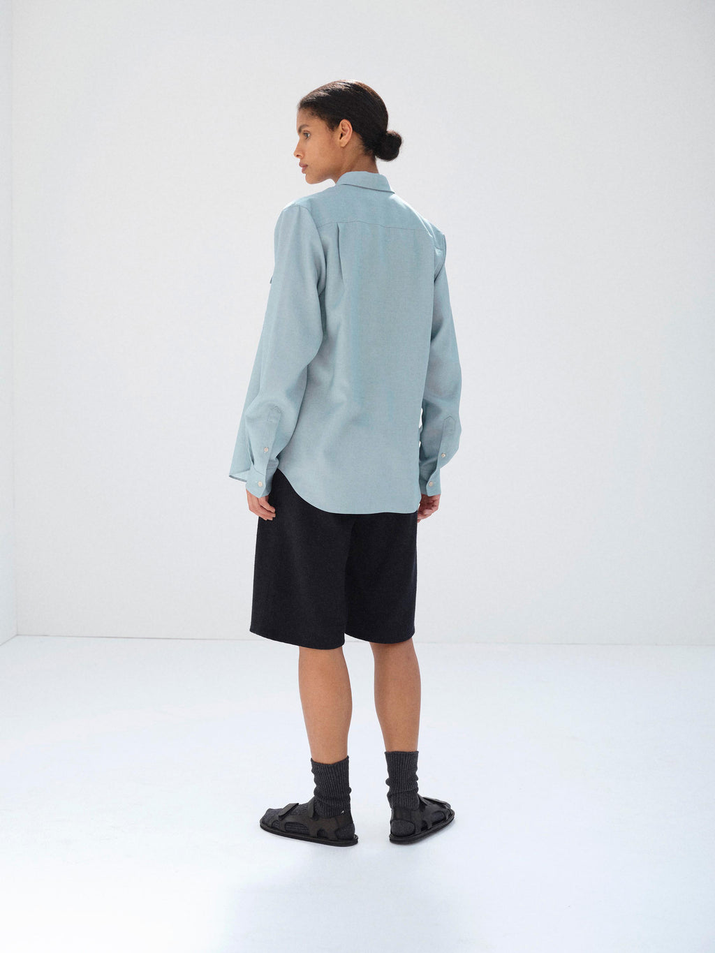 WOOL HERRINGBONE OVERSHIRT