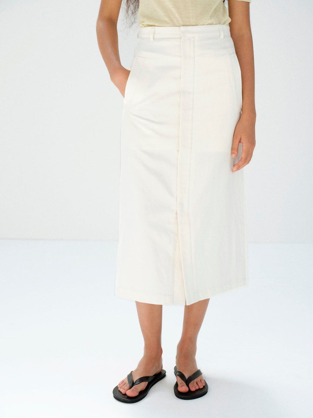 WOOL COTTON LINEN OX SKIRT