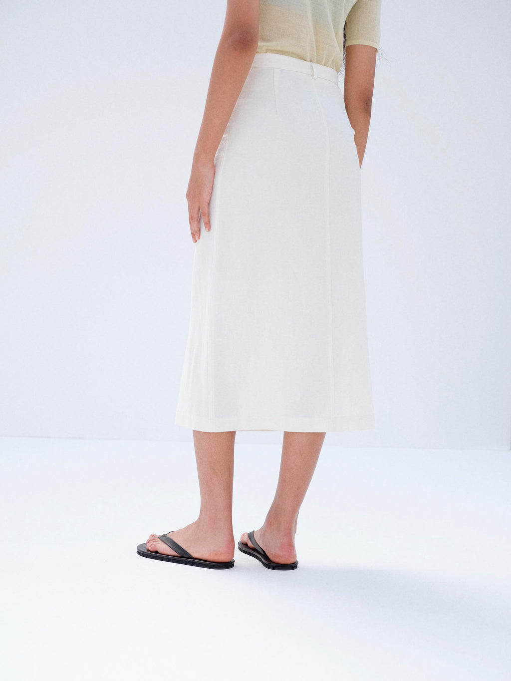 WOOL COTTON LINEN OX SKIRT