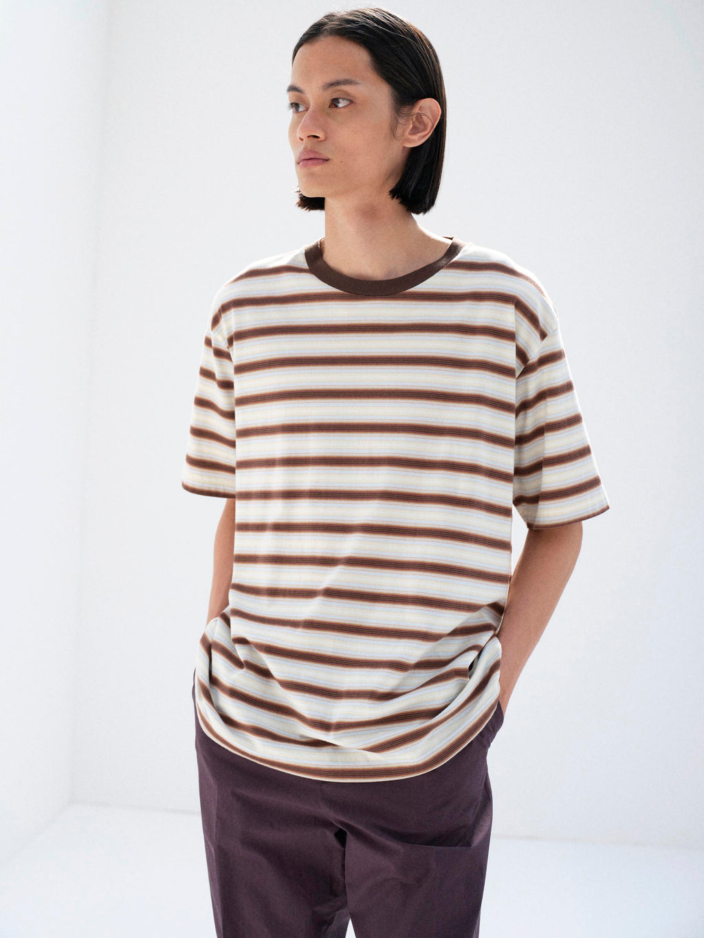 GRADIENT STRIPE JERSEY TEE