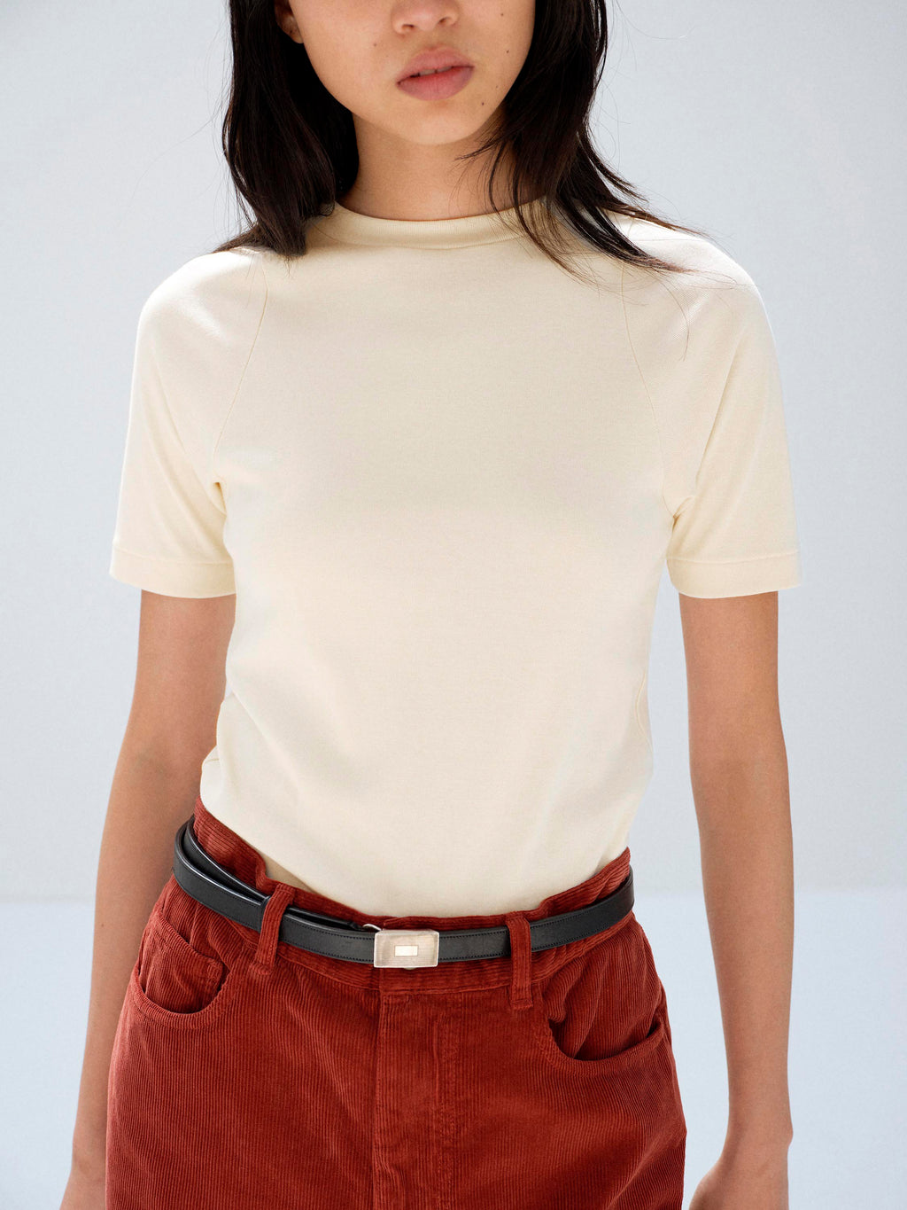 ORGANIC COTTON FINE RIB TEE