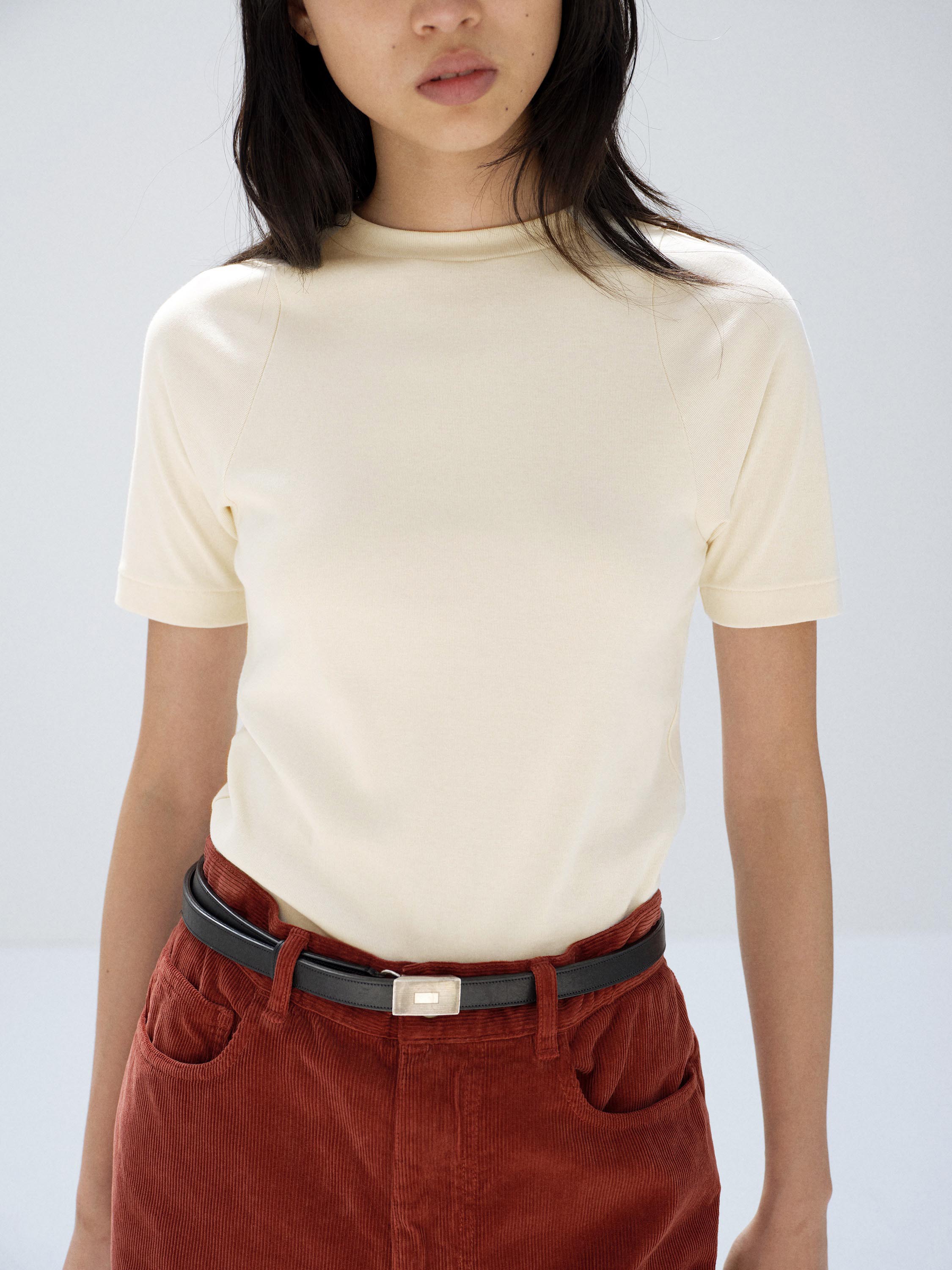 ORGANIC COTTON FINE RIB TEE