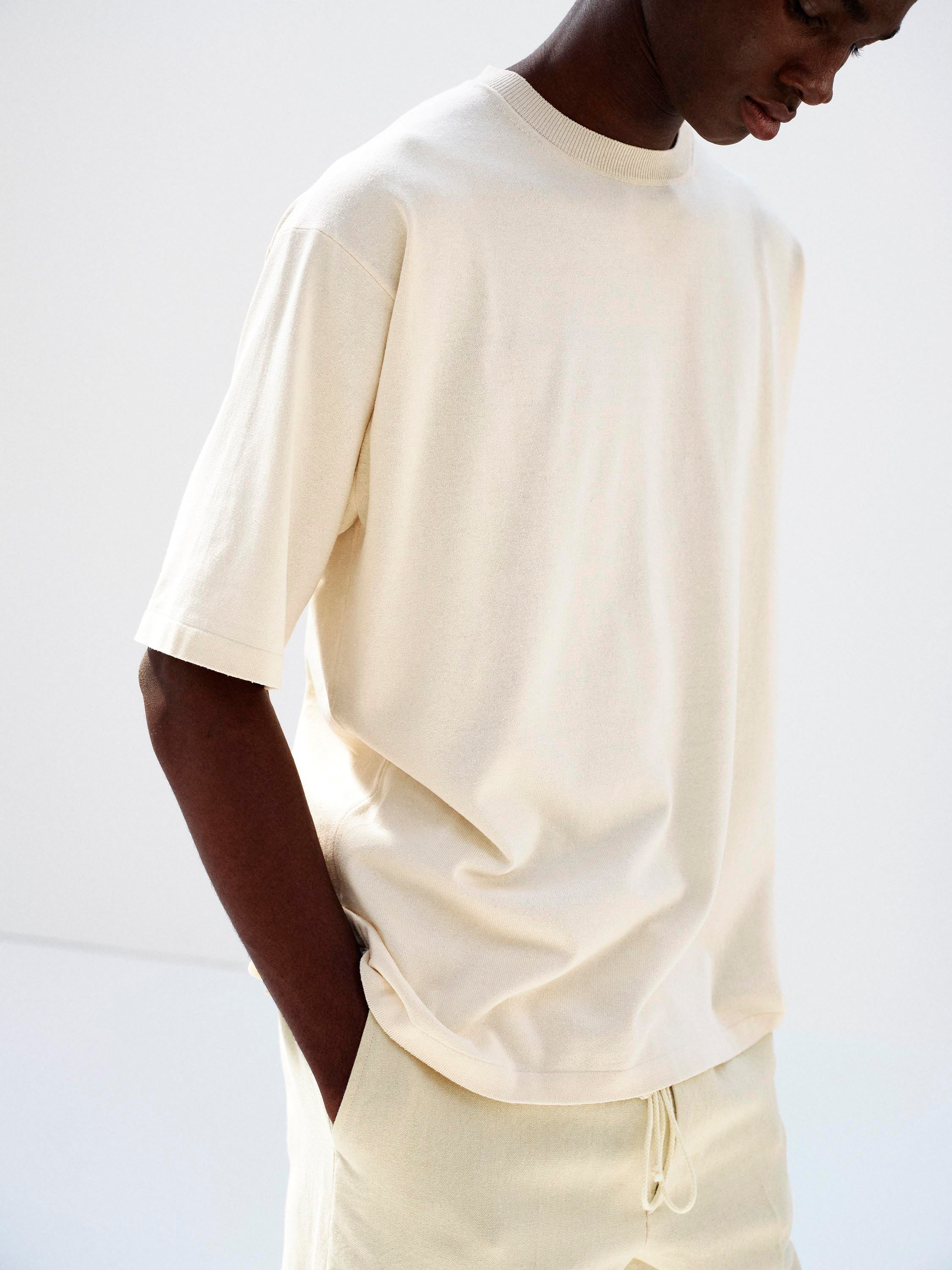 HIGH GAUGE TUSSAH SILK KNIT TEE