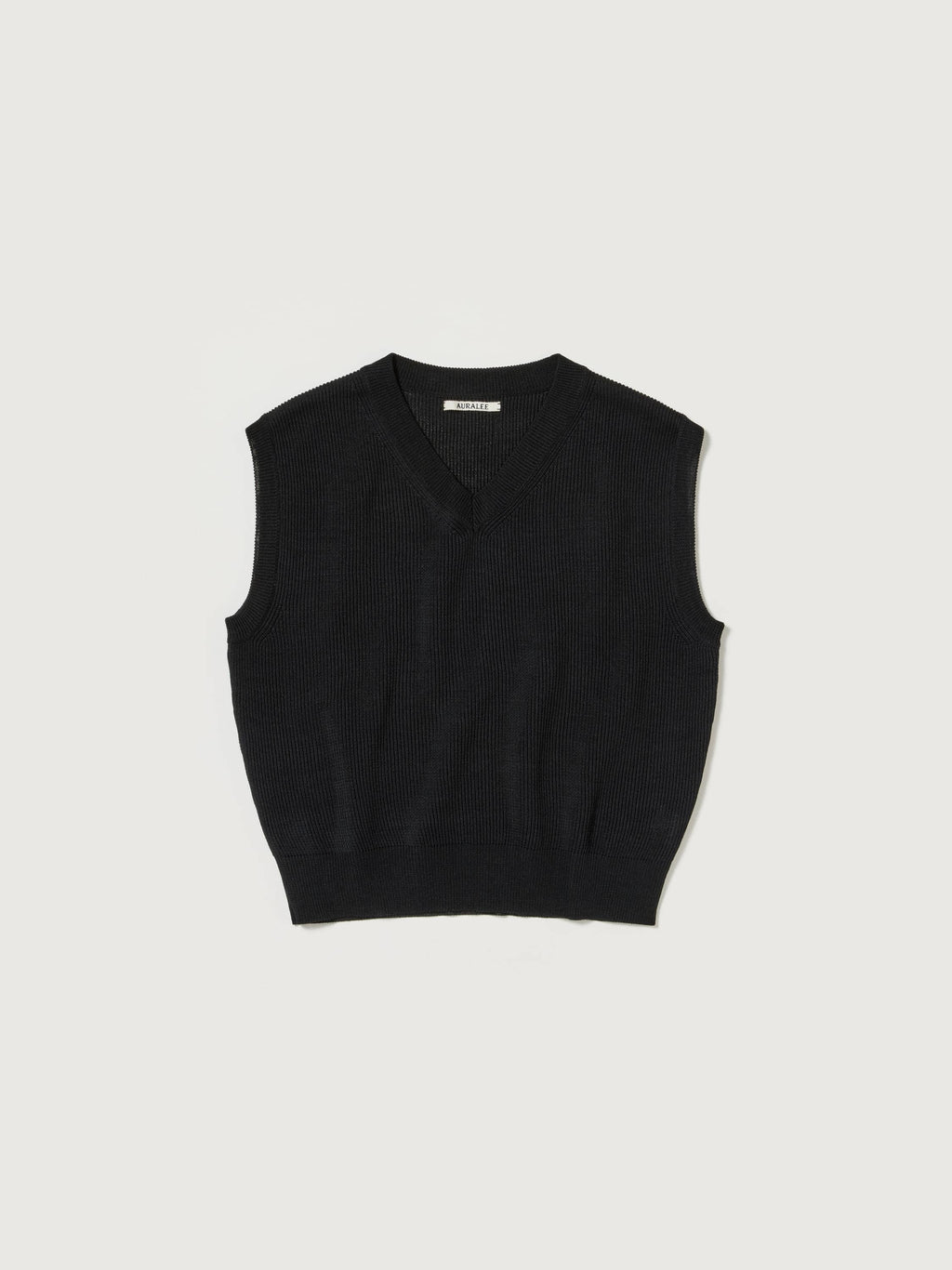 FLAT YARN RIB KNIT VEST